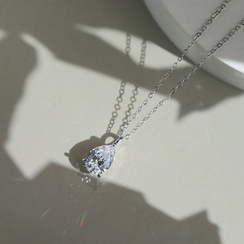 Drop Moissanite Diamond/925 SILVER Necklace - JANEIGHT
