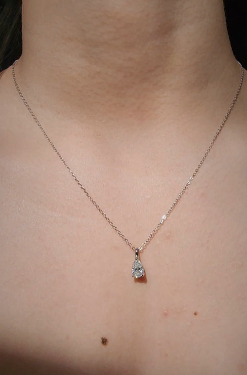 Drop Moissanite Diamond/925 SILVER Necklace - JANEIGHT