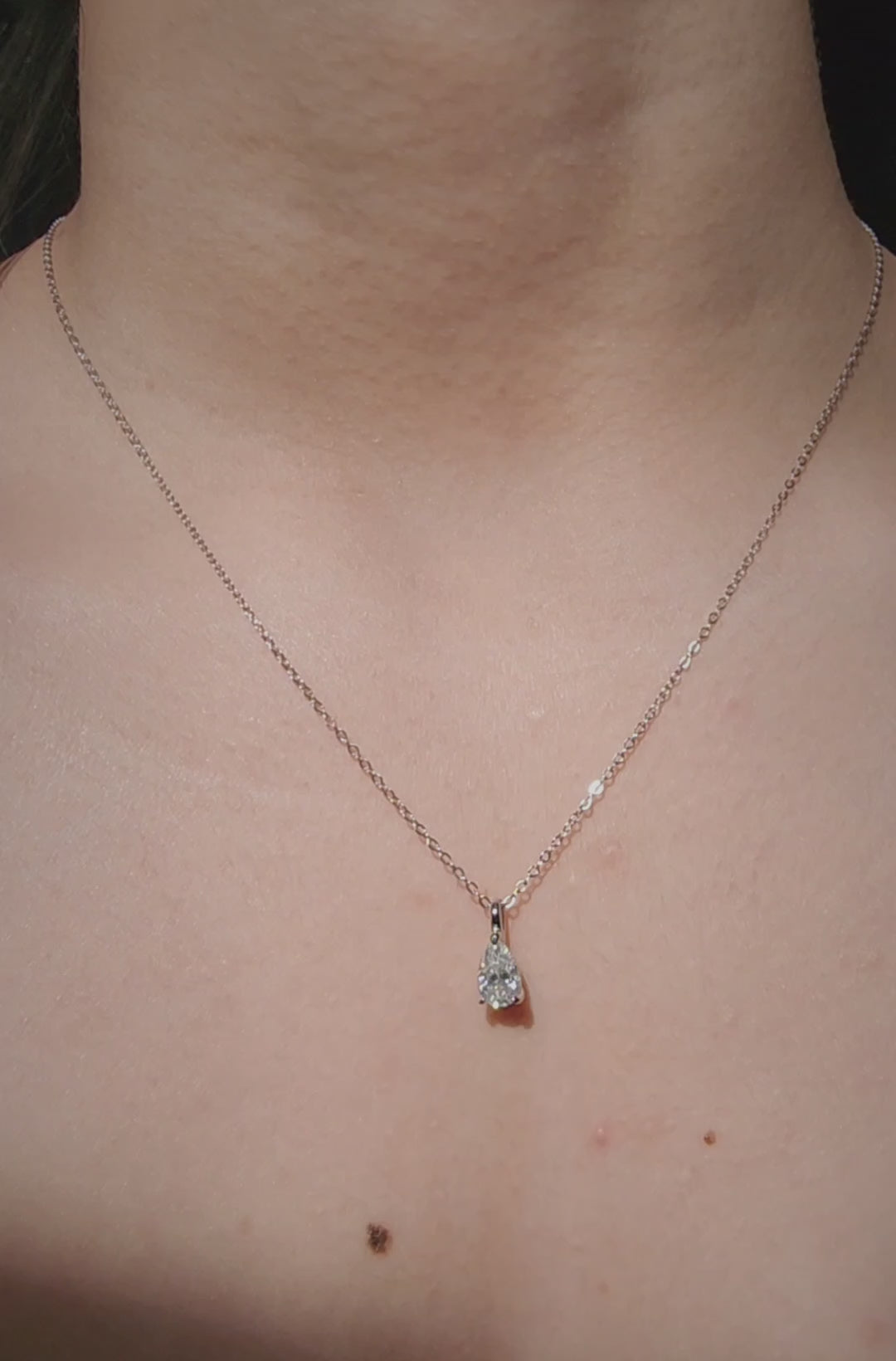 Drop Moissanite Diamond/925 SILVER Necklace