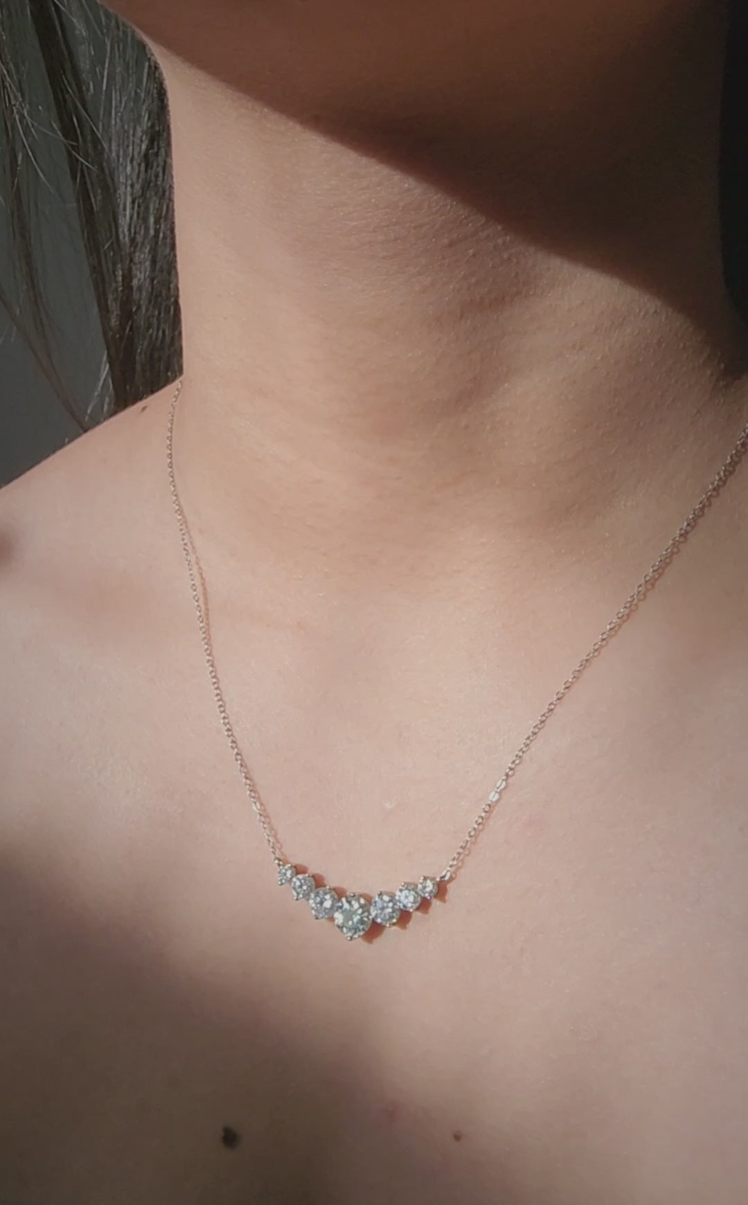 S925/1.7 carat Moissanite Silver Necklace